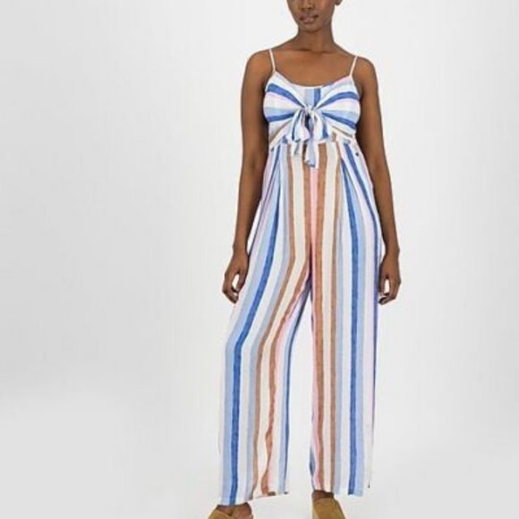 Old Khaki O Topaz Striped Jumpsuit Assorted Printed NWT L 16 - Picture 1 of 6